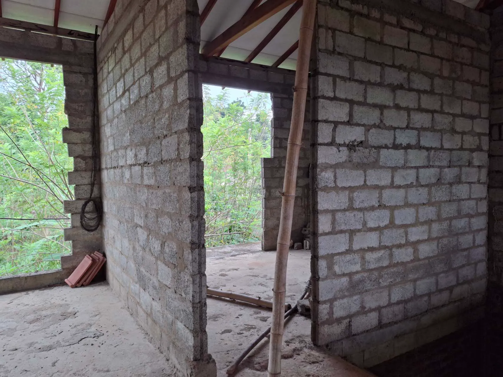 First room on the unfinished top floor